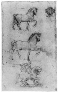 Studia do pomnika Trivulzio, ok. 1508 1954. autorstwa Leonardo da Vinci