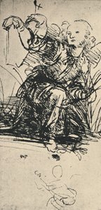 Studia klęczącego anioła, c1467-1519 1945 autorstwa Leonardo da Vinci