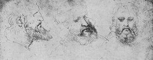 Studia naczelnika Cesare Borgii z trzech punktów widzenia, ok. 1480 1945 r autorstwa Leonardo da Vinci