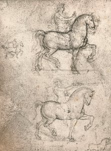 Studium do pomnika Sforzów, c1482-c1499 1883 autorstwa Leonardo da Vinci