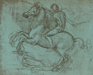 Studium do pomnika Sforzów, c1482-c1499 1883 autorstwa Leonardo da Vinci
