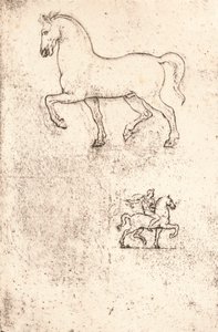 Studium do pomnika Sforzów, c1482-c1499 1883 autorstwa Leonardo da Vinci