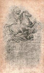 Studium do pomnika Sforzów, c1482-c1499 1883 autorstwa Leonardo da Vinci