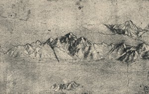 Studium Pasm Górskich, ok. 1480 1945 r. autorstwa Leonardo da Vinci