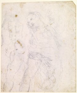 Studium Madonny [na odwrocie] autorstwa Leonardo da Vinci