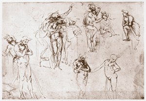 Adoracja Królów, c1481 autorstwa Leonardo da Vinci