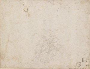 Adorowana Dziewica z Dzieciątkiem, 1472-1519 autorstwa Leonardo da Vinci