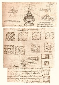 Trzy rysunki architektoniczne, c1472-c1519 1883 autorstwa Leonardo da Vinci