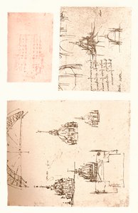 Trzy rysunki katedry w Mediolanie, c1472-c1519 1883 autorstwa Leonardo da Vinci