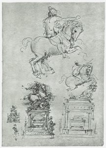 Pomnik Trivulzio, c1511 autorstwa Leonardo da Vinci
