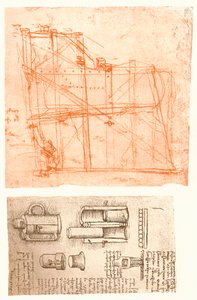 Dwa rysunki, c1472-c1519 1883 autorstwa Leonardo da Vinci