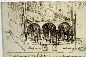 Urbanistyka: plan architektoniczny (39) Leonarda da Vinci (Leonardo da Vinci) - Biblioteka Institut de France autorstwa Leonardo da Vinci