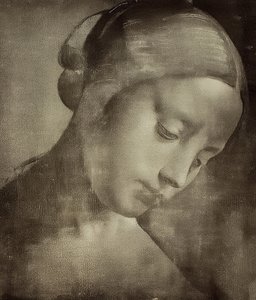 Głowa kobiety. 1470-1519 autorstwa Leonardo da Vinci