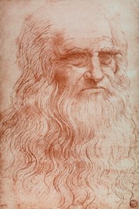 Portret Leonarda da Vinci, kopia Autoportretu Leonarda da Vinci, sangwina, Galeria Accademia, Wenecja autorstwa Leonardo da after Vinci