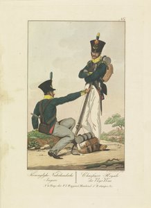 Dwóch Łowców, 1814-1818 Koninglyke Nederlandsche Jagers / Chasseurs Royale des Pays-Bas (tytuł na obiekcie) Siedem przedstawień mundurowych 1814-1818 (tytuł serialu)