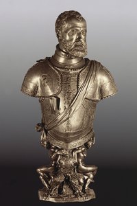 Popiersie portretowe cesarza Świętego Cesarstwa Rzymskiego Karola V (1500-58) (brąz)