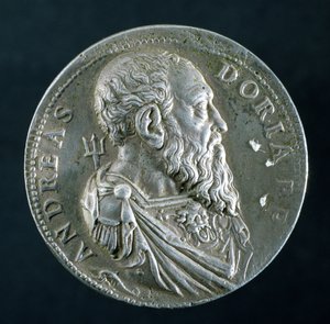 Medalion portretowy Andrei Dorii (1466-1560) (awers), ok. 1541 (srebrny) (patrz 122338 dla rewersu)