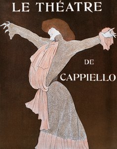 Aktorka Sarah Bernhardt (1844-1923), ilustracja Leonetto Cappiello (1875-1942), z francuskiego magazynu Le Theatre, kwiecień 1903 autorstwa Leonetto Cappiello