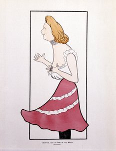 Armande Cassive, w "La Dame de Chez Maxim", kreskówka autorstwa Leonetto Cappiello