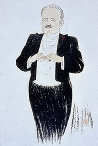 Marcel Prevost (1862-1941) francuski powieściopisarz rysunek Cappiello 1905 autorstwa Leonetto Cappiello