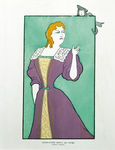 Marie-Louise Marsy w "Tartuffe", karykatura autorstwa Leonetto Cappiello