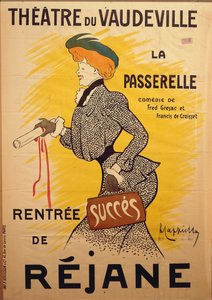 Theatre du Vaudeville: La Passerelle, reż. Leonetto Cappiello (1875-1942), ilustracja autorstwa Leonetto Cappiello