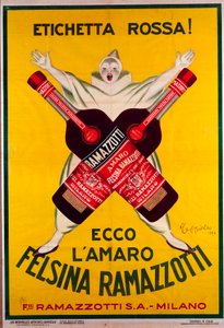plakat do napoju Amaro (Amer) felsina Ramazzotti autorstwa Leonetto Cappiello