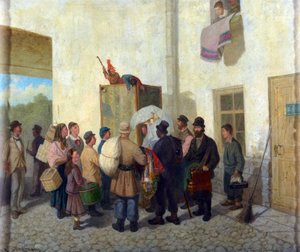 Pietruszka par Solomatkin, Leonid Iwanowicz (1837-1883). olej na płótnie
