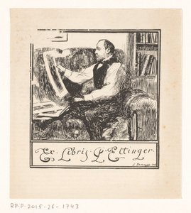 Ekslibris van Pawel Ettinger autorstwa Leonid Osipovisch Pasternak