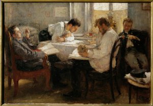 Wieczór przed egzaminem autorstwa Leonid Osipovic Pasternak