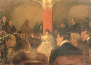 Koncert klawesynistki Wandy Aleksandry Landowskiej (1879–1959) autorstwa Leonid Osipovic Pasternak