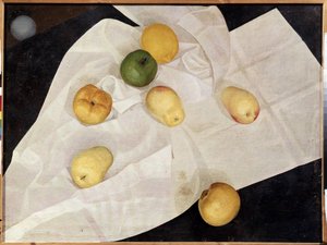 „Martwa natura z jabłkami i cytrynami” (Martwa natura z jabłkami i cytrynami) Obraz Leonida Terentiewicza Czupiatowa (1890-1942) 1923 Państwowe Muzeum Rosyjskie Sankt Petersburg autorstwa Leonid Terentlevich Chupyatov