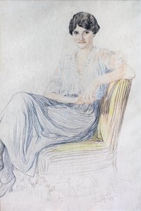 Portret Lise Bonnefon autorstwa Leopold (1872-1947) Lelee