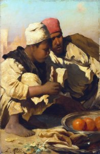 „Arabowie siedzący na targu w Kairze”, c1854-1892