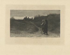 Turysta w krajobrazie wydm