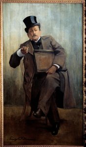 Portret Georges Courteline (1858-1929) Pisarz Obraz Leopolda Stevensa (1866-1935) XX w. Słońce. 1,6x0,8 m Paryż, Musee Carnavalet - Portret Georgesa Courteline (1858-1929), pisarza. Obraz Leopolda Stevensa (1866-1935), XX wiek. 1,6x autorstwa Leopold Stevens