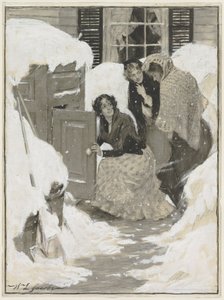 Szkic do ilustracji książkowej (akwarela) autorstwa Leroy William Jacobs