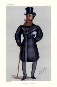 Generał dywizji Henry Hope Crealock - portret stojący, trzymający laskę i cylinder
