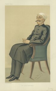 Nawab Sir Salar Jung, indyjski mąż stanu, 14 października 1876, komiks Vanity Fair autorstwa Leslie Matthew Ward