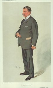 Sir Philip Watts, budowa marynarki wojennej, 7 kwietnia 1910, komiks Vanity Fair autorstwa Leslie Matthew Ward