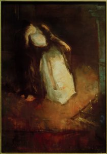 Kobieta przy kominku (zaduma przy kominku) autorstwa Lesser Ury