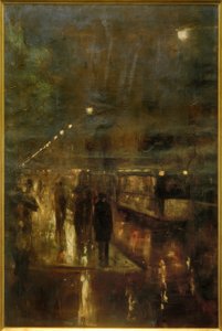 Nocturnal Berlin (Nollendorfplatz) autorstwa Lesser Ury