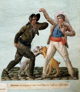 Rewolucja francuska: walka dwóch obywateli. Gwasz des freres Lesueur (XVIII wiek) autorstwa Lesueur Brothers