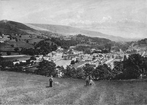 Zamek Llangollen i Crow, ok. 1896 r. autorstwa Lettsome and Sons