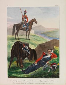 Oficer mundurów dywizjonu kozackiego czarnomorskiego rosyjskiej armii cesarskiej, 1837-1839.