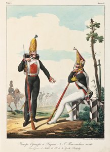 Pod oficerem i żołnierzem pułku gwardii Pawłowskiego, lata 1830-1840