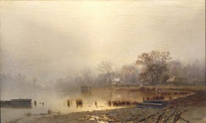 Zamglenie. Czerwony Staw w Moskwie jesienią 1871 r. autorstwa Lev Lyvovich Kamenev