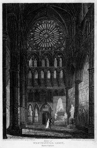 Poetry Corner, Westminster Abbey, Londyn, 1815. autorstwa Lewis