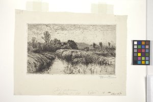 Popołudnie w marcu, Schleissheim, Bawaria (akwaforta)