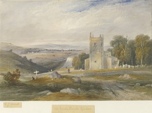 Kościół Grindon: malarstwo akwarelowe i [ok. 1830-1845]